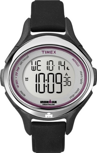 Timex Women's T5K5009J All Day 50-Lap Ironman Oval Case Silicone Strap Watch
