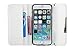iPhone 6 Plus Case,iPhone 6s Plus Wallet Case,CASELAND Fashion PU Leather Flip Wallet Case with Lanyard Magnetic Button Bling Handbag Case for iPhone 6/6s Plus (5.5 Inch) White