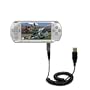 Coiled USB Cable for the Sony PSP-2001 Playstation Portable with Power Hot Sync and Charge capabilities - uses Gomadic TipExchange Technology