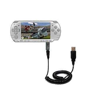 Coiled USB Cable for the Sony PSP-2001 Playstation Portable with Power Hot Sync and Charge... by 