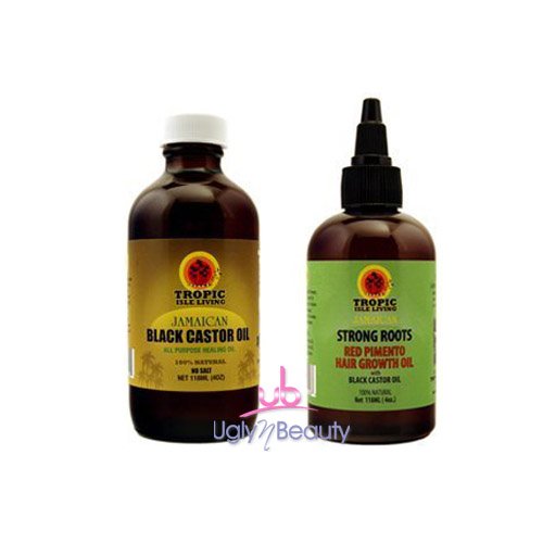 Jamaican black castor oil 4oz + strong roots red piment…