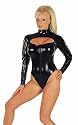 Domina Lack Body mit 2-Wege-Zip schwarz