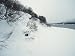 A Photographers Blind in the Snow Near Waters Edge Photographic Poster Print, 24x18