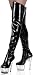 Adore-3010 Thigh High Boot With Either Black or Clear Platform