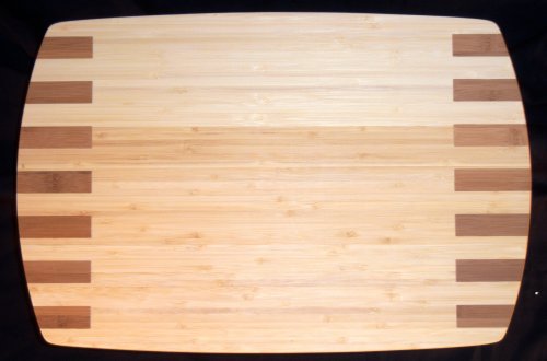 Two Tone Bamboo Piano Cutting Board 18 X 12 [CAPITOL CITY LUMBER]