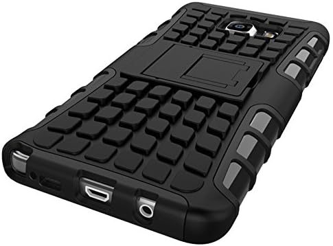 Generic Heavy Duty Tough Rugged Dual Layer Case with Built-in Kickstand, Tank Series Slim Fit Dual Layer Hybrid Armor Protective Case Cover, For Samsung Note5(Black)