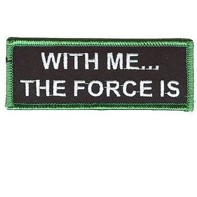 WITH ME THE FORCE IS Fun Yoda Motorcycle MC Club NEW Biker Vest Patch PAT-2044