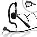 Ergonomic Cellphone SWB Headset with Boom Microphone for Samsung SPH-A880, SCH-3500, SCH-U900 Cell Phones - 2.5mm pin, 4 Colored Microphone Sleeves *Includes Set of Two Leather Luggage Tags