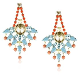 LK Designs Summer Breeze Hanging Swarovski Pearl Earrings