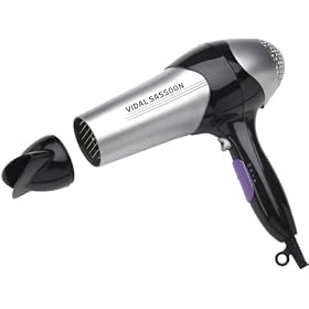 Sassoon 2000W Hair Dryer VS936UK- Silver, Black & Purple