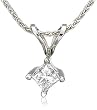 Platinum Princess Cut Diamond Solitaire Pendant (1/4 ct, G-H Color, VS2 Clarity) Platinum Princess Cut Diamond Solitaire Pendant (1/4 ct, G-H Color, VS2 Clarity)