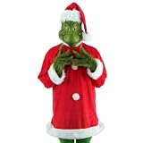 Elope Santa Grinch With Mask, Green, XX-Large