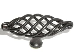 Top Knobs-Normandy Collection M623 Medium Oval Twist Knob in Patine Black