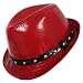 41VqymcKOKL. AA75  RED FAUX PATENT LEATHER TRILBY STINGY BRIM FEDORA HAT