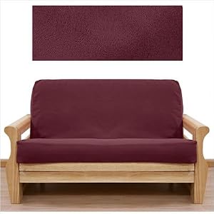Ultra Suede Burgundy Wine 5 Piece Full Futon Cover Set
