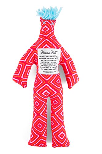 Dammit Doll - Classic Dammit Doll - Raisonnement Spatial - Dragonfruit Coral & Pink, Sky Blue Hair - Stress Relief, Gag Gift