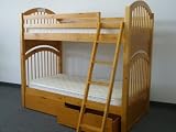 Mountain River Bunk Bed Twin over Twin in Honey with Drawers
