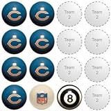 Chicago Bears 1-TEAM BILLIARDS/POOL TABLE BALL SET (9)