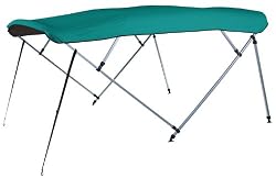Square Tube Pontoon Bimini Top Kit, Persian Green Sunbrella (8'L 48"H 96-102"W)