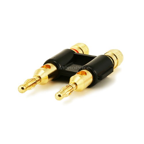 Dual High-Quality Copper Speaker Banana Plugs [JX-74052] - Black