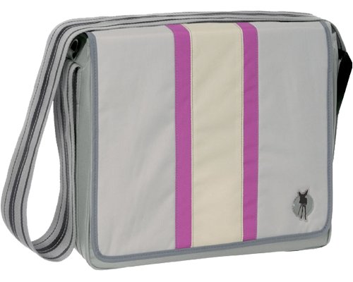 L&auml;ssig LMB10404B - Classic Messenger Bag, Design: Stripe, Farbe: grey/pink/beige Preisvergleich