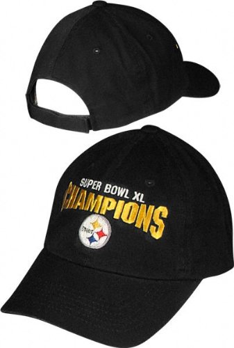 Buy Pittsburgh Steelers Super Bowl XL Champions Black Slouch Hat