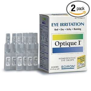 Boiron Homeopathic Medicine Optique Single-Use Drops for Eye Irritations, 20-Count Boxes (Pack of 2)