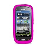 Solid Hot Pink Silicone Skin Gel Cover Case For Nokia Astound C7