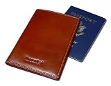 DataSafe Italian Leather Passport Wallet with RFID Identity Theft Security Feature (Brown)