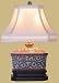 Small Desk Size Desktop Lighting - 15" Porcelain Tea Candy Box Oriental Style Fine Table Lamp