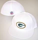 Green Bay Packers Reebok Fitted 8 Hat Cap WHITE