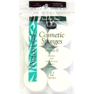 Purecell Professional Cosmetic Sponges with Vitamin-E (Pack of 12)