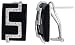 14k White Gold 11/16 (18mm) tall Post Earrings, w/ Round Brilliant Diamonds & Black Onyx Stone