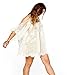Bessky Women Vintage Hippie Boho Embroidered Floral Lace Crochet Mini Dress (Asia L)