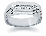 0.35 ctw. Men's Round Diamond Wedding Band in Platinum