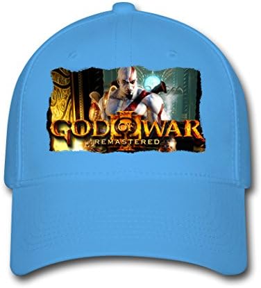 Youth/Adult God of War 3 Remastered Kratos Adjustable Cotton Baseball Cap Hat Sky Blue