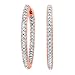 10K Pink Gold 1 ct. Diamond Hoop Earrings