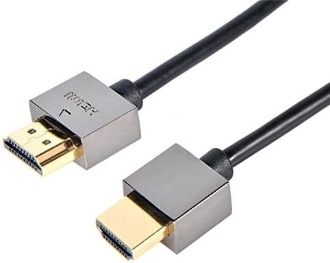 ECOVRCS 6ft High Speed Slim HDMI Cable Supports Ethernet 3D, 4K*2K, Audio Return, 10.2Gbps, 2160P (Sliver)