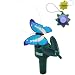 HQRP Solar Powered Flying Fluttering Butterfly Morpho for Garden Plants Flowers Decoration plus HQRP UV Chain / UV Radiation Health Tester
