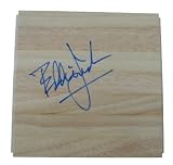 Eddie Jordan Autographed 6x6 Parque Floorboard, Los Angeles Lakers, Philadelphia 76ers, Sacramento Kings, Proof Photo of Eddie Signing for Us.
