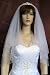 2 Tier White Elbow Length Handbeaded Crystal Wedding Bridal Veil