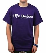 I Heart a Builder Purple Short Sleeve Shirt