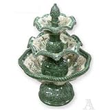 Mosiac Tile Green 3 Tier Garden Yard Waterfall Water Fountain by Chang
