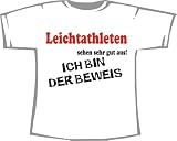 Leichtathleten sehen gut aus: Beweis, T-Shirt weiß