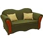 Fantasy Furniture Homey VIP Sofa, Green