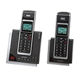 Swissvoice Eurit 758 Duo schnurloses ISDN Telefon mit digitalem Anrufbeantworter und Mobilteil schwarz