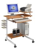 Deluxe Ergonomic Mobile Compact Computer Desk - Cherry