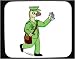 Mouse Pad with mailman, carrier, postal, mail, worker, bird