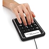 Gvdv Portable Slim USB Mini Numeric KeyPad Number Keyboard- Full Size 19 Keys- Numeric Keypad for Windows Desktop PC Notebook Laptop (Black)