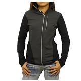 Womens Roots black Pure Yoga Reflection Jacket. Very high quality long sleeve jacket featuring a slim fit, full front zip and zip up chest pocket. Designed to provide you the comfort and fluidity of the movement to enable you to enjoy practicing yoga and active modern lifestyle.